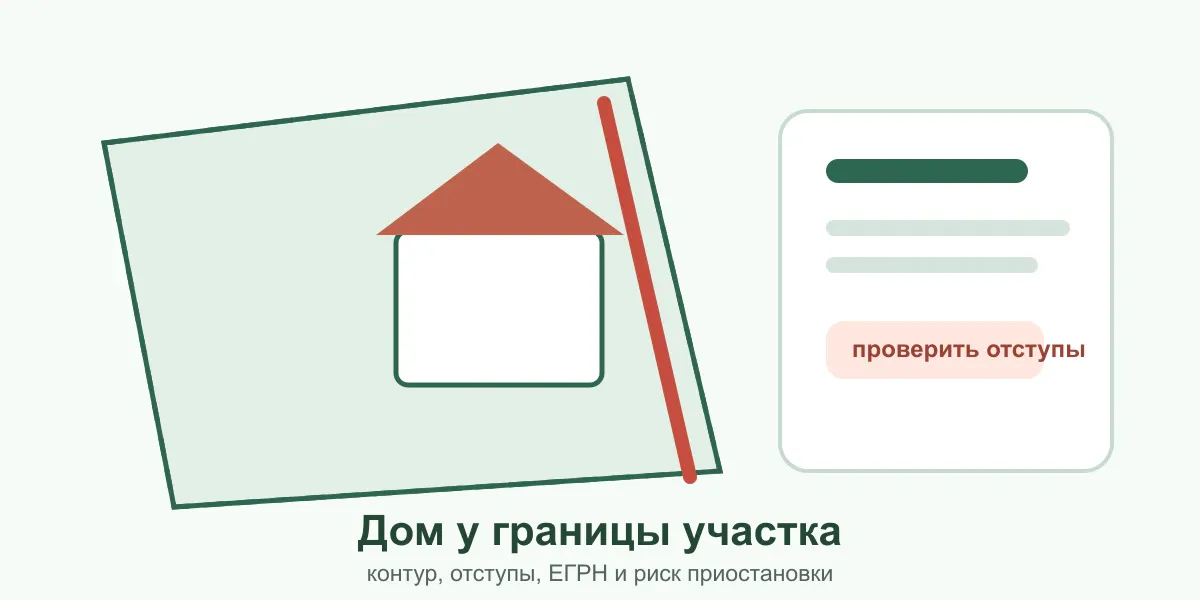 Дом на границе участка в 2026 году: какие риски есть для ЕГРН, сделки и реконструкции
