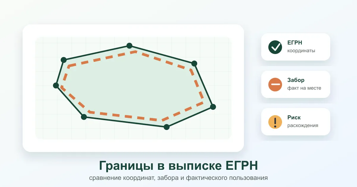 Границы участка в выписке ЕГРН