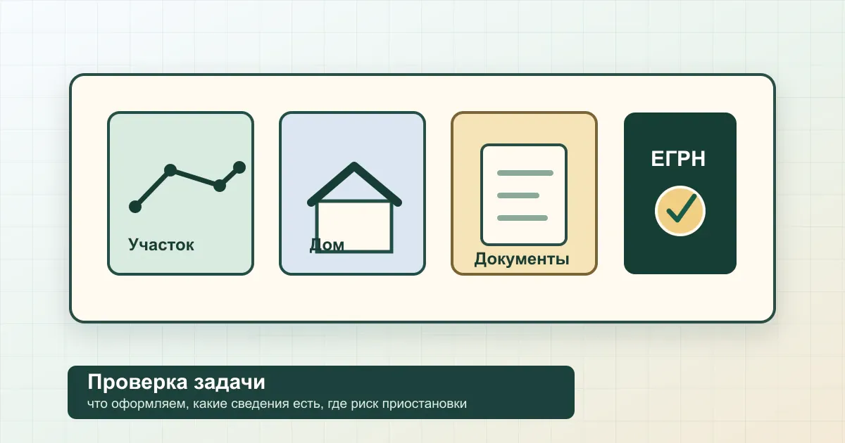 Выбор кадастровой задачи и проверка исходных сведений