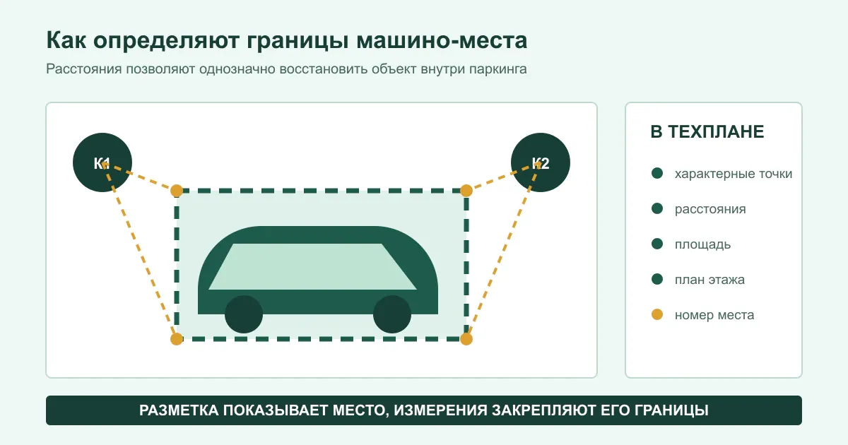 Определение границ машино-места в паркинге