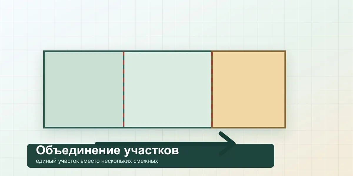 Объединение земельных участков в 2026 году: когда возможно и как оформить через ЕГРН