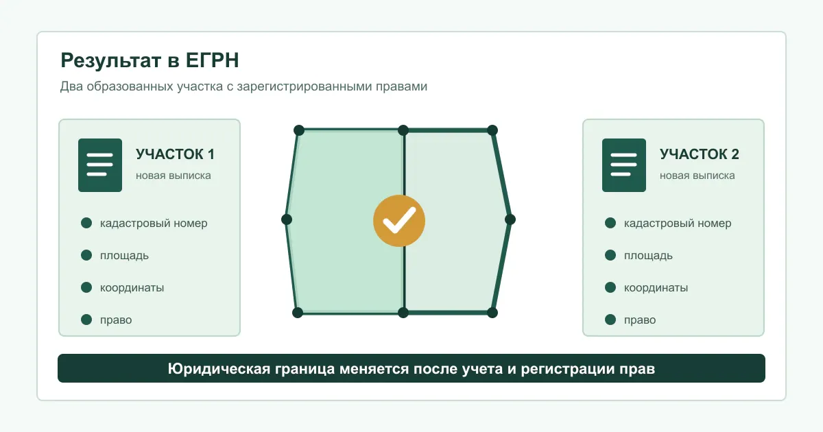 Новые участки после регистрации в ЕГРН