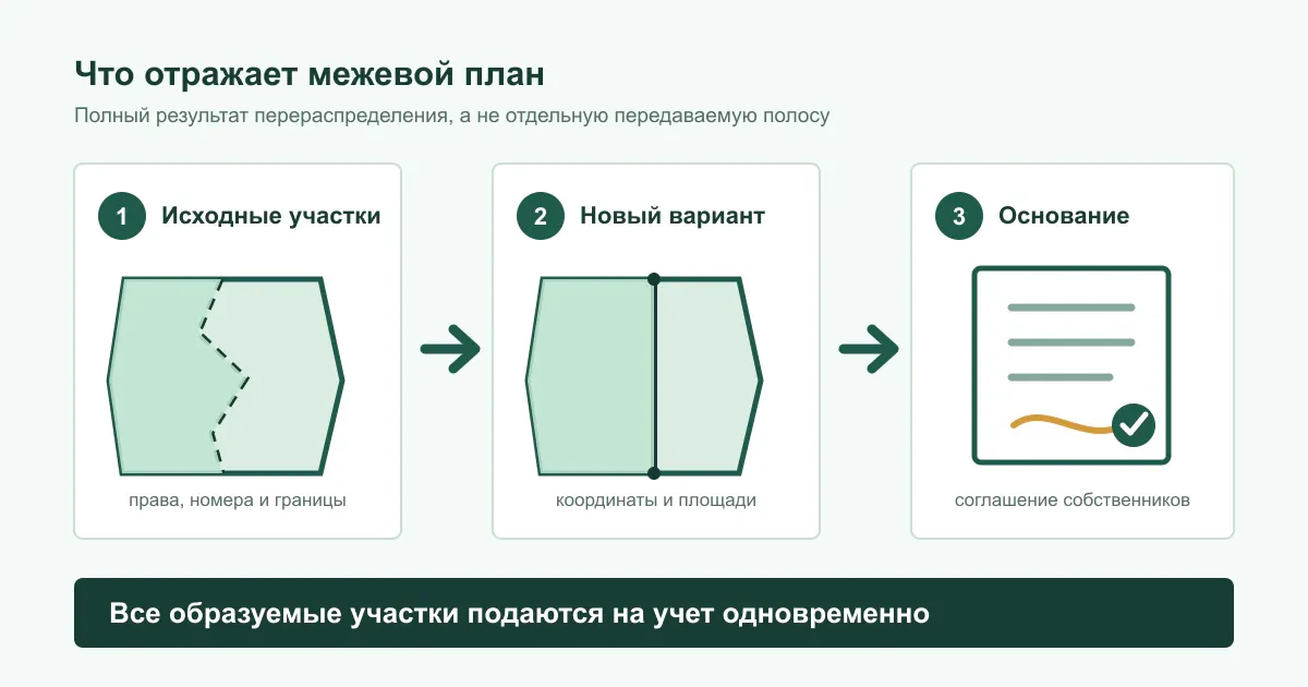 Межевой план при перераспределении участков