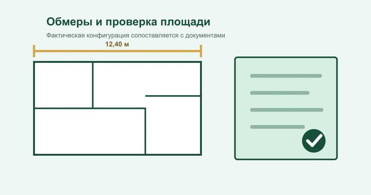 Кадастровые обмеры и проверка расчета площади