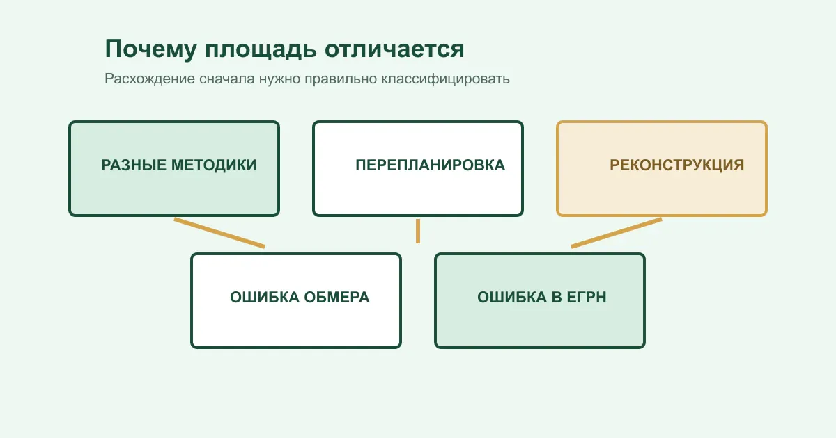 Причины расхождения площади объекта недвижимости