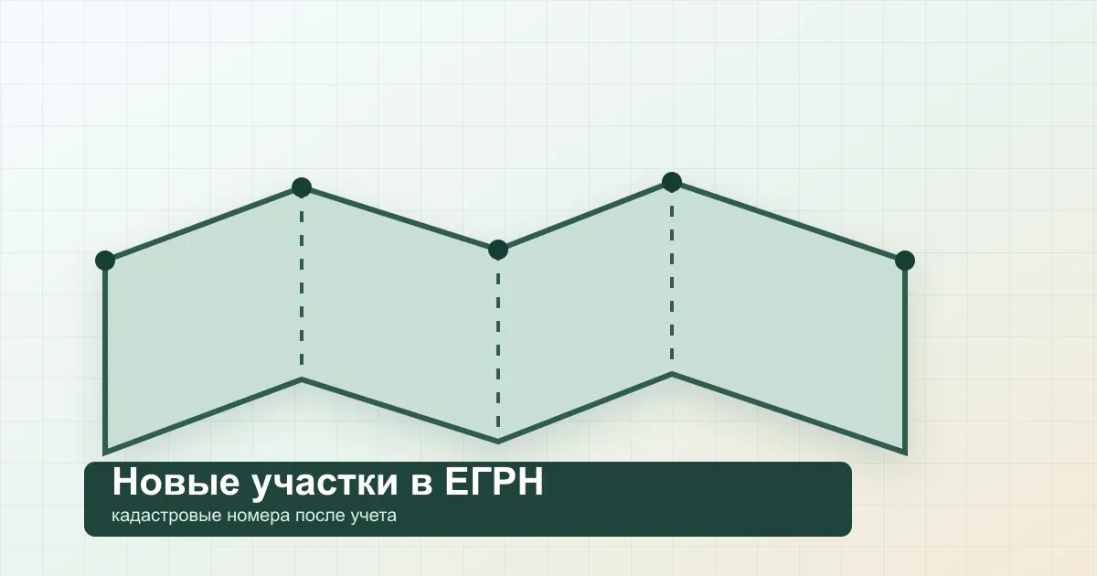 Новые участки в ЕГРН после раздела