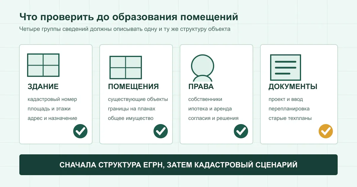 Проверка ЕГРН и документов перед разделом здания
