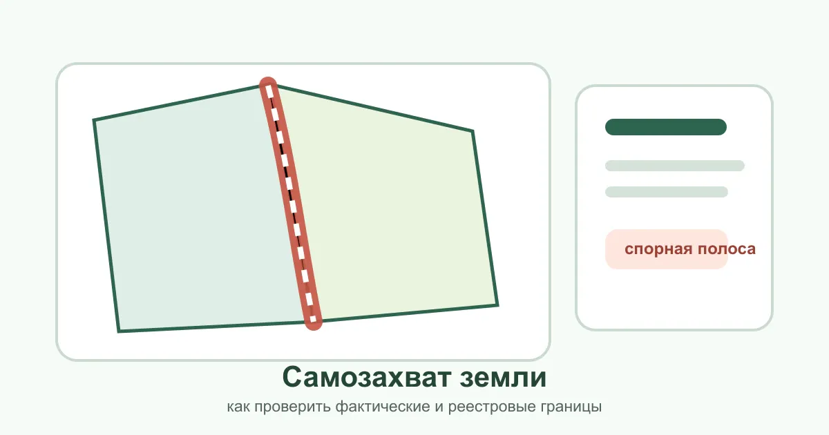 Самозахват земли и фактические границы