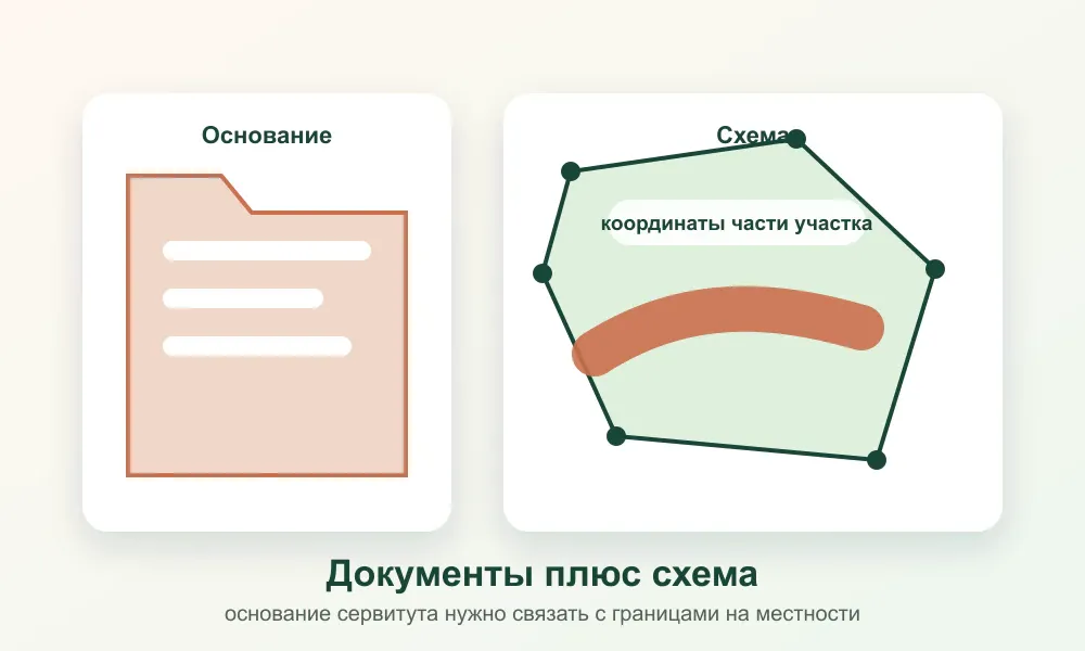 Документы и схема части участка для сервитута