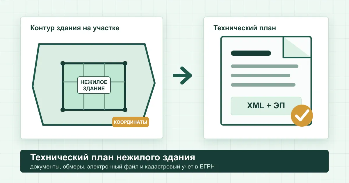 Технический план нежилого здания для кадастрового учета