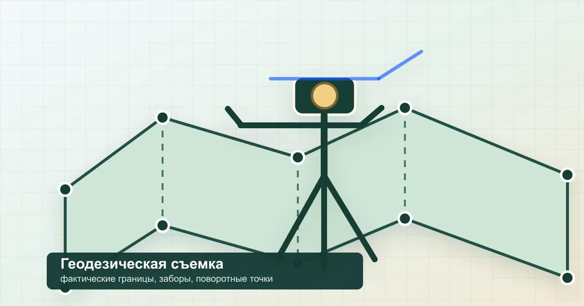 Геодезическая съемка фактических границ земельного участка