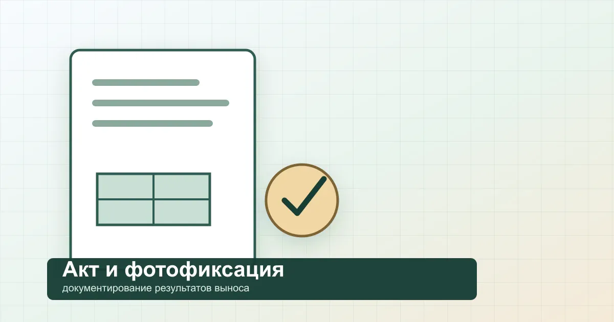 Документирование результатов выноса границ