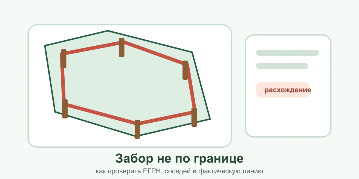 Забор не по границе земельного участка в 2026 году: как проверить и что делать собственнику